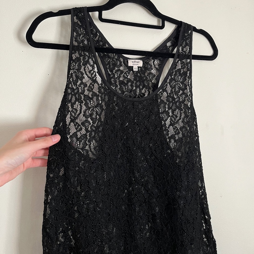 Wilfred black lace blouse